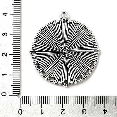 Tibetan Style Alloy Pendant Cabochon Settings X-TIBE-T003-06AS-RS-1
