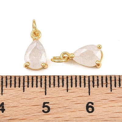 Brass & Glass Pendants KK-Q085-16G-01-1