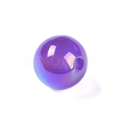 Rainbow Iridescent Plating Acrylic Beads FIND-B077-01C-1