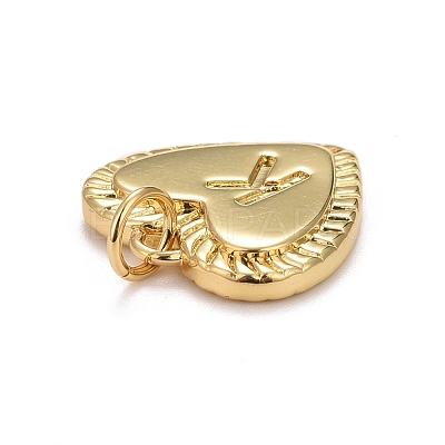 Rack Plating Real 18K Gold Plated Brass Pendants KK-E260-01G-K-1