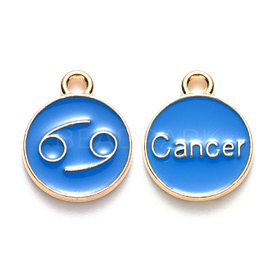 Alloy Enamel Pendants X-ENAM-S124-01A-02D-1
