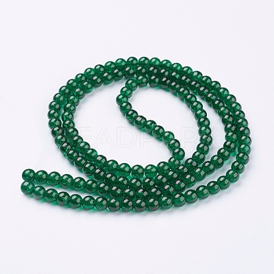 Spray Painted Crackle Glass Beads Strands CCG-Q001-6mm-17-1