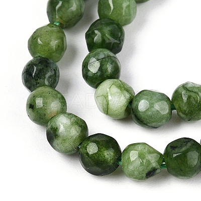 Dyed Natural White Jade Beads Strands G-T139-4mm-60-18-1