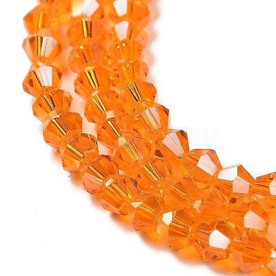 Transparent Electroplate Glass Beads Strands EGLA-A039-T6mm-B23-1
