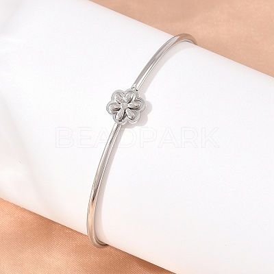 304 Stainless Steel Bangles for Women BJEW-N040-01D-P-1