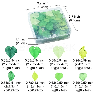76G 8 Style Transparent Acrylic Pendants OACR-FS0001-15-1