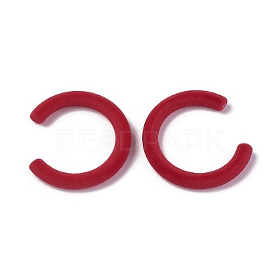 Flocky Acrylic Beads X-OACR-L010-B-13-1