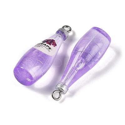 Transparent Resin Pendants RESI-D074-03E-1