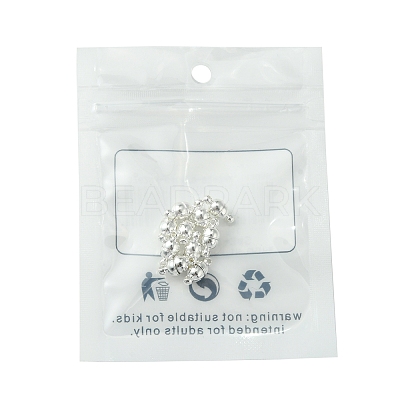 10Pcs Round Brass Magnetic Clasps with Loops KK-FS0001-34S-1