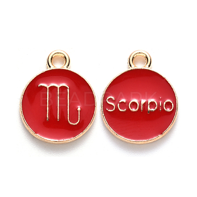 Alloy Enamel Pendants X-ENAM-S124-01A-07L-1