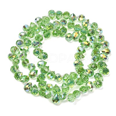 Electroplate Glass Beads Strands EGLA-D030-17E-1