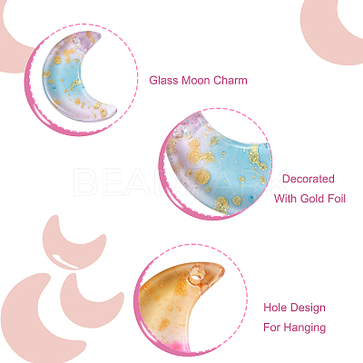 108Pcs 6 Colors Transparent Glass Charms GLAA-BT0001-04-1