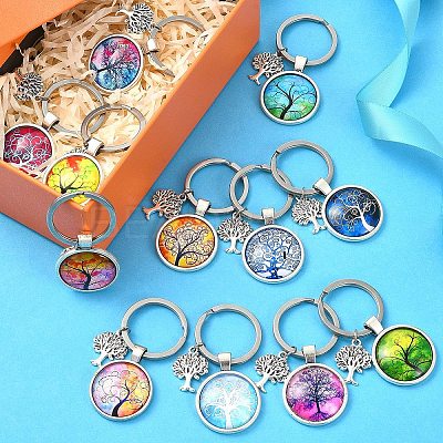Alloy Glass Keychains KEYC-YW00008-01-1