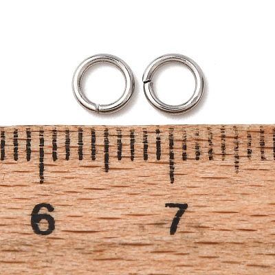 Tarnish Resistant 304 Stainless Steel Open Jump Rings STAS-Q186-02-5x0.8mm-1
