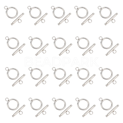 Tarnish Resistant 304 Stainless Steel Toggle Clasps X-STAS-K148-01P-1