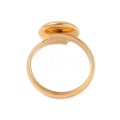 Adjustable 304 Stainless Steel Finger Rings Components STAS-L193-G-10mm-A-1