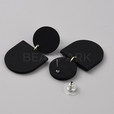 Acrylic Geometry Dangle Stud Earrings EJEW-WH0013-65A-1