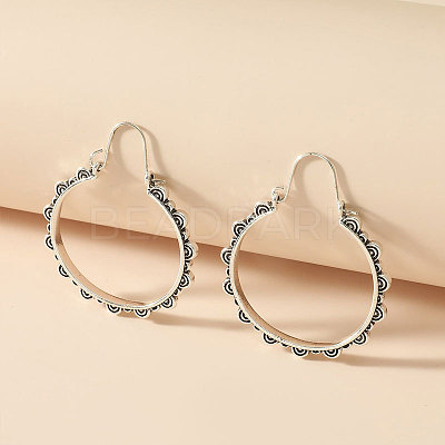 Alloy Hoop Earrings FS-WG0F541-06-1