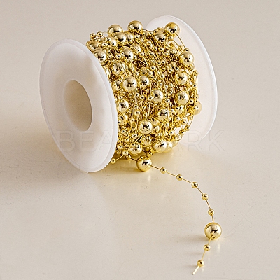 Christmas Plastic Pearl Beaded Garland for DIY Christmas Tree Ornaments PW-WG781CE-09-1