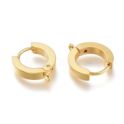 304 Stainless Steel Huggie Hoop Earrings Findings X-STAS-I167-01A-G-1