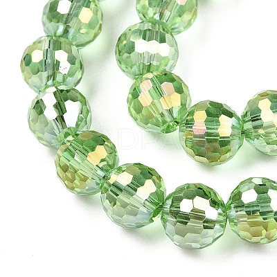 Transparent Electroplate Glass Bead Strands EGLA-TAC0003-04H-1