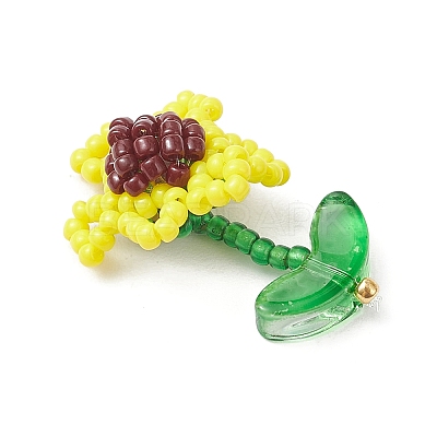 Seed Glass Beaded Pendants PALLOY-MZ00875-1