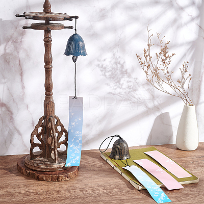 2Pcs 2 Style Japanese Cast Iron Bell Wind Chimes HJEW-BC0001-47C-1