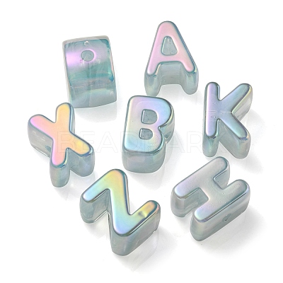 Opaque Rainbow Iridescent Acrylic Beads OACR-P010-23H-1