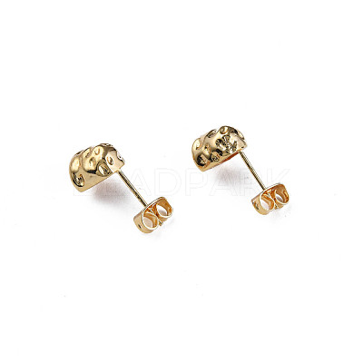 Brass Stud Earring Findings KK-N233-364-1