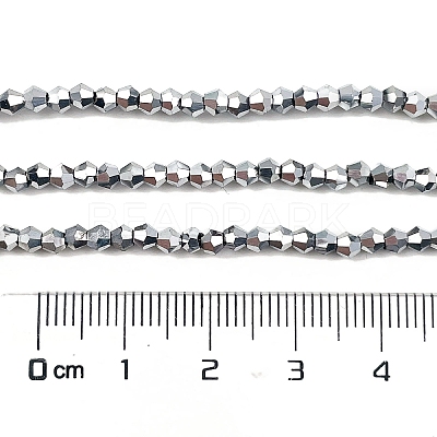 Transparent Electroplate Glass Beads Strands EGLA-A039-T2mm-UA05-1