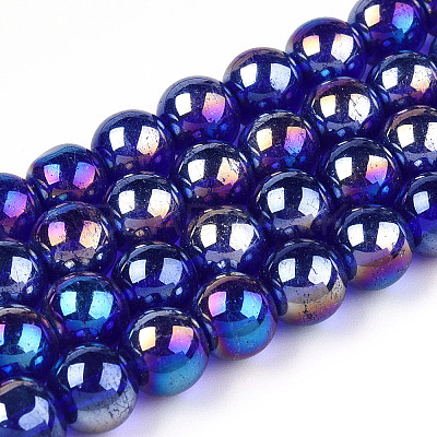 Electroplate Transparent Glass Beads Strands LS-GLAA-T032-T4mm-AB15-1