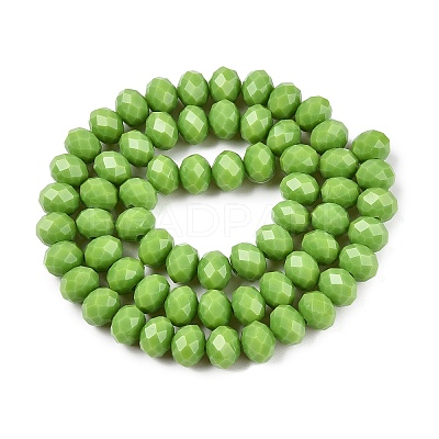Opaque Solid Color Imitation Jade Glass Beads Strands EGLA-A044-P8mm-D30-1