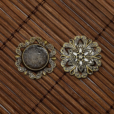 12mm Clear Domed Glass Cabochon Cover for Flower DIY Photo Brass Cabochon Making DIY-X0113-AB-NF-1