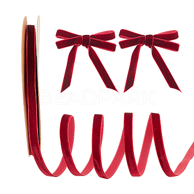 Single Face Velvet Ribbons OCOR-WH0080-14B-02-1
