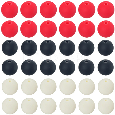 Rubberized Style Imitated Silicone Acrylic Beads MACR-PA0001-06A-05-1
