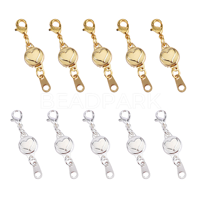 10 Sets 2 Colors Zinc Alloy Magnetic Clasps PALLOY-CJ0001-140-1