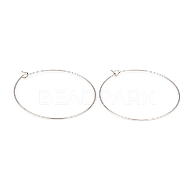 316L Surgical Stainless Steel Hoop Earring Findings STAS-G229-07P-07A-1