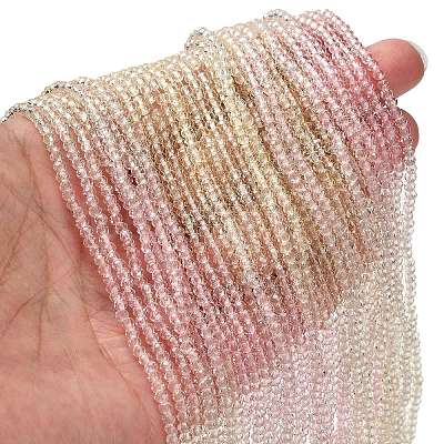Transparent Painted Glass Beads Strands X-DGLA-A034-T1mm-A25-1