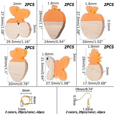 DIY Dangle Earring Making Kits RESI-OC0001-09-1