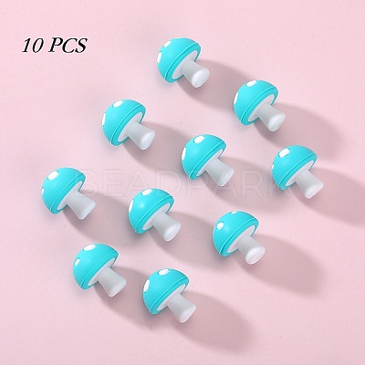 10Pcs Mushroom Silicone Focal Beads JX901I-01-1