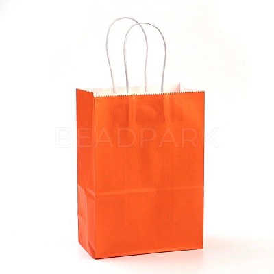 Pure Color Kraft Paper Bags AJEW-G020-D-08-1