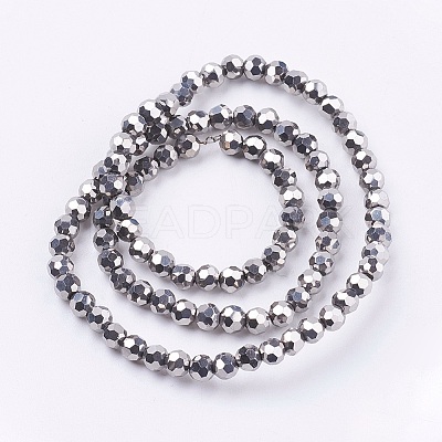 Electroplate Glass Bead Strands LS-EGLA-R042-4mm-06-1