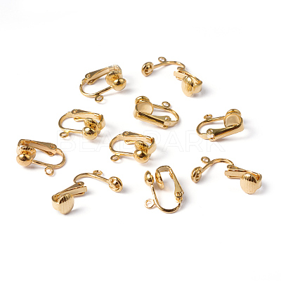 Iron Clip-on Earring Findings for Non-Pierced Ears X-EC141-NFG-1