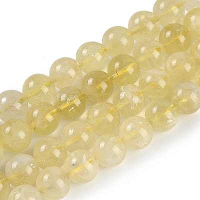 Natural Lemon Quartz(Heated) Beads Strands G-H062-A01-03-1