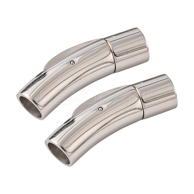 Tarnish Resistant Column 316 Surgical Stainless Steel Bayonet Clasps X-STAS-A021-6mm-1