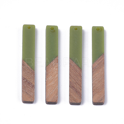 Resin & Walnut Wood Big Pendants X-RESI-S358-39D-1