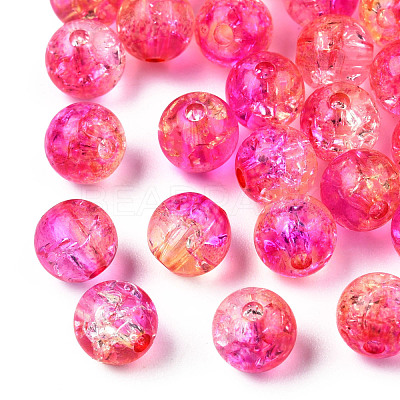 Transparent Crackle Acrylic Beads CACR-N002-07A-1