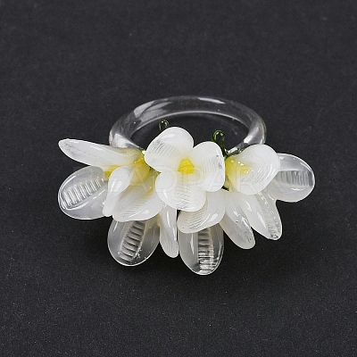 Handmade Lampwork Finger Rings RJEW-P158-01-1