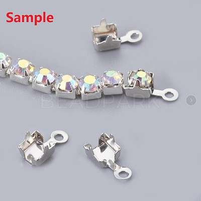 Brass Rhinestone Strass Chains CHC-T004-SS14-01S-1