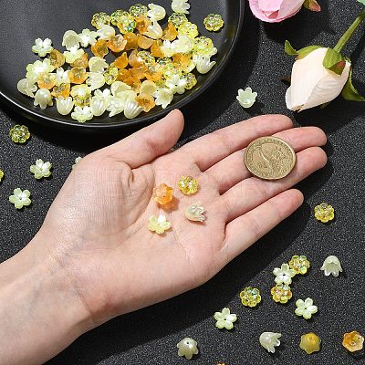 DIY Flower Plastic & Acrylic Beads Jewelry Making Finding Kit DIY-YW0008-78A-1